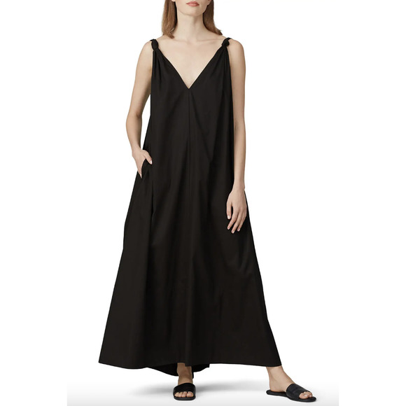 CO Dresses & Skirts - Co Twisted V-Neck Maxi Dress Size Large Pockets